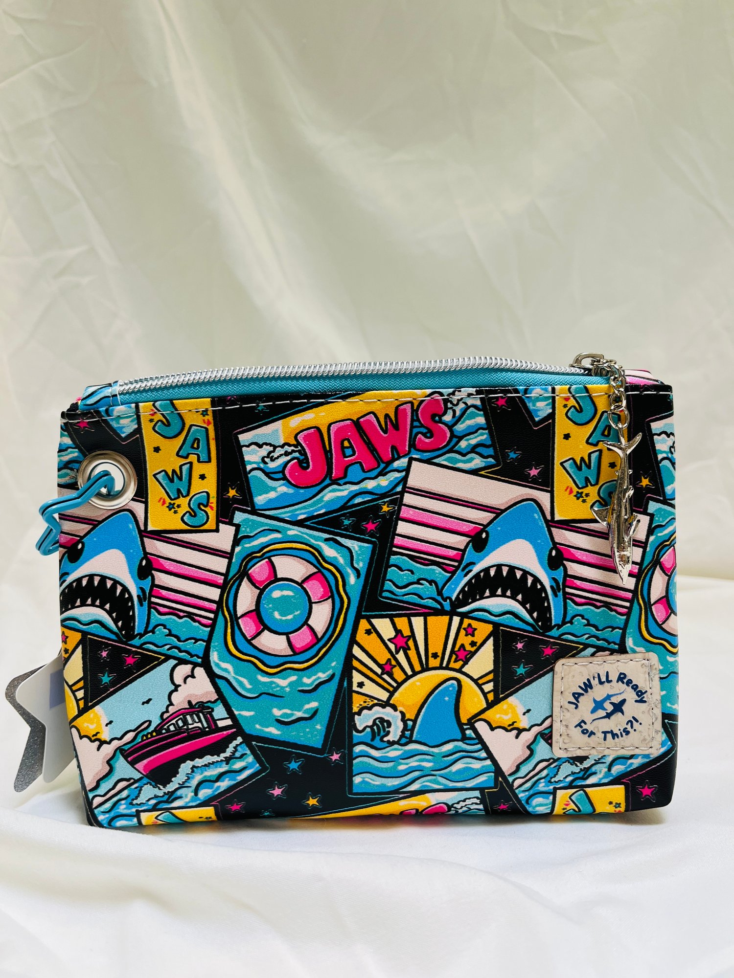 Pouch with sharks, boats and life rings Pouch with sharks, boats and life rings